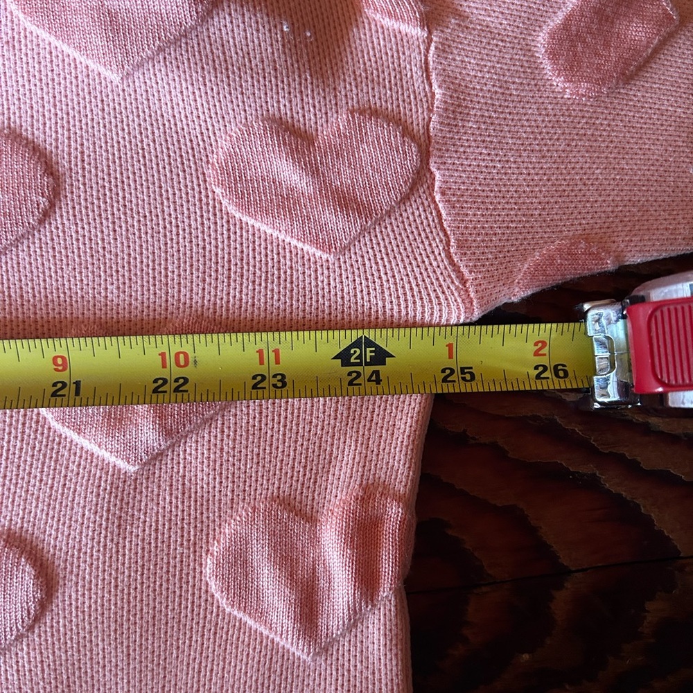 Pink Heart Pattern Sweater - Picture 6 of 7